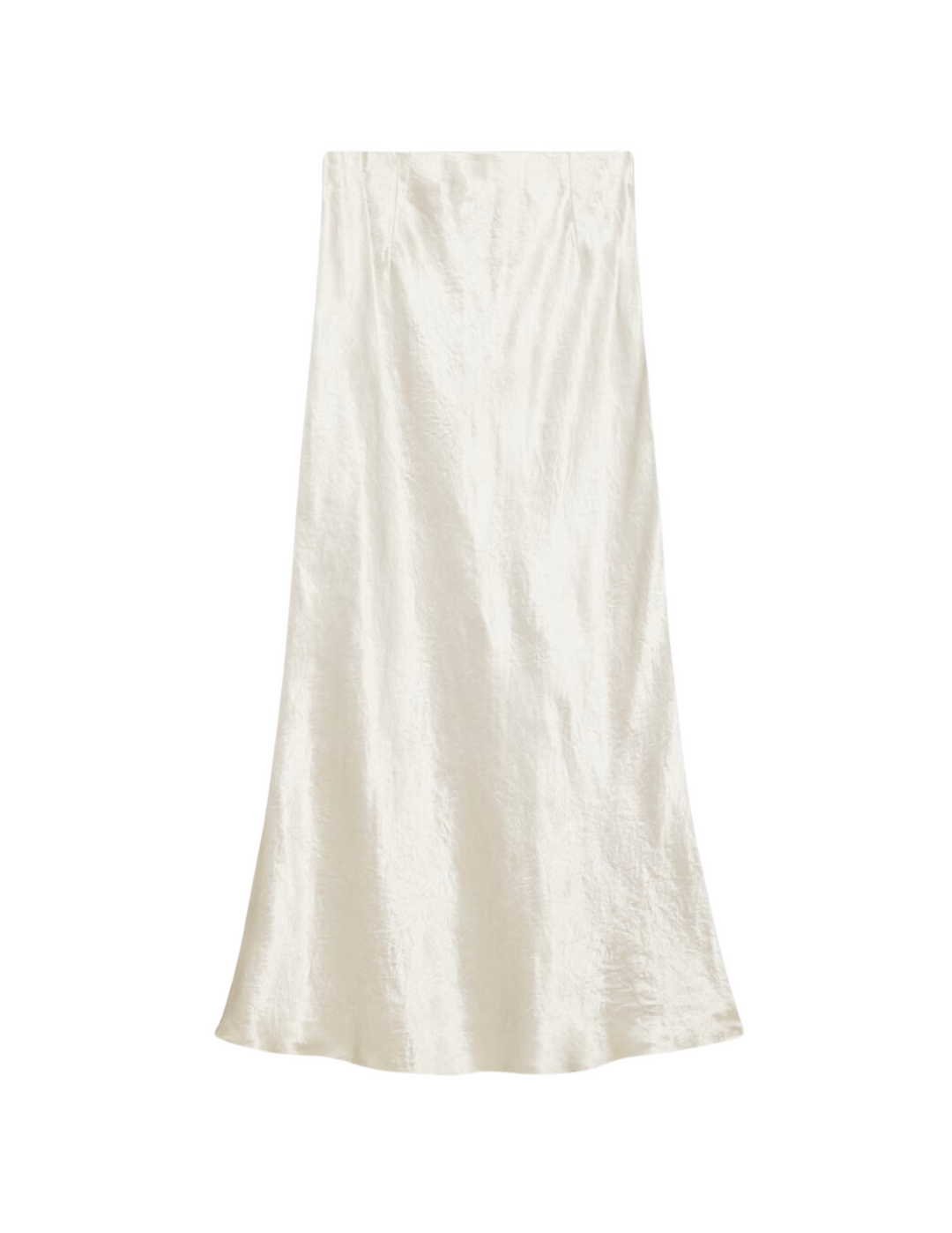 Cream Satin Slip Skirt