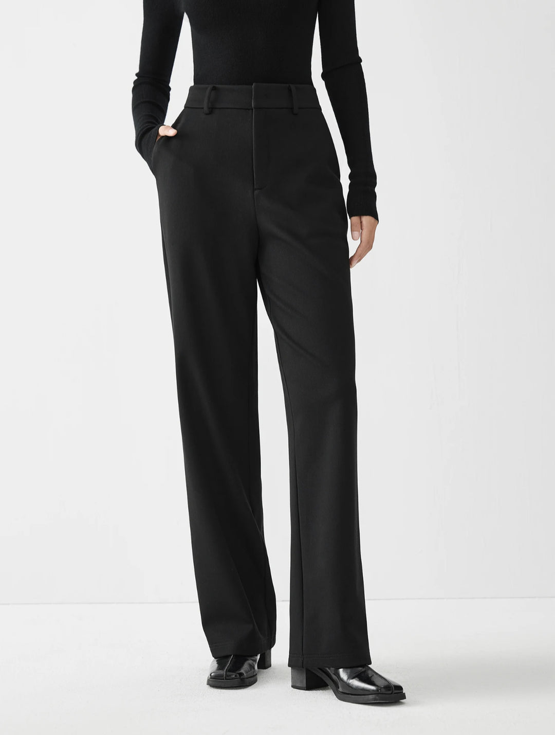 Classic Black Wide-Leg Trousers