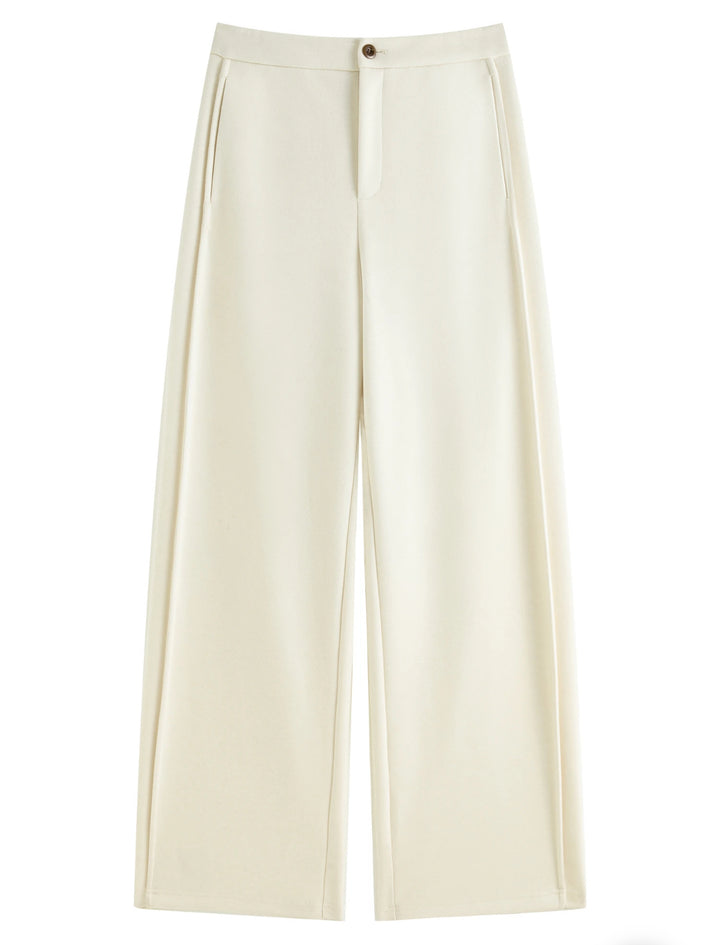 Wool-Blend Ultra Thick Wide-Leg Trousers