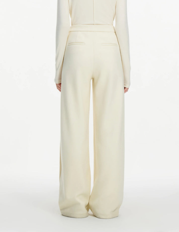 Wool-Blend Ultra Thick Wide-Leg Trousers