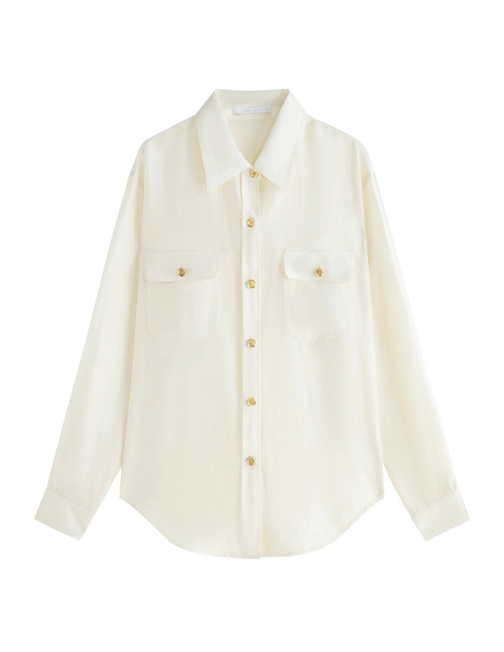 Classic Cream Tailored Blouse